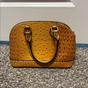 Stylish Mustard Yellow Textured Handbag